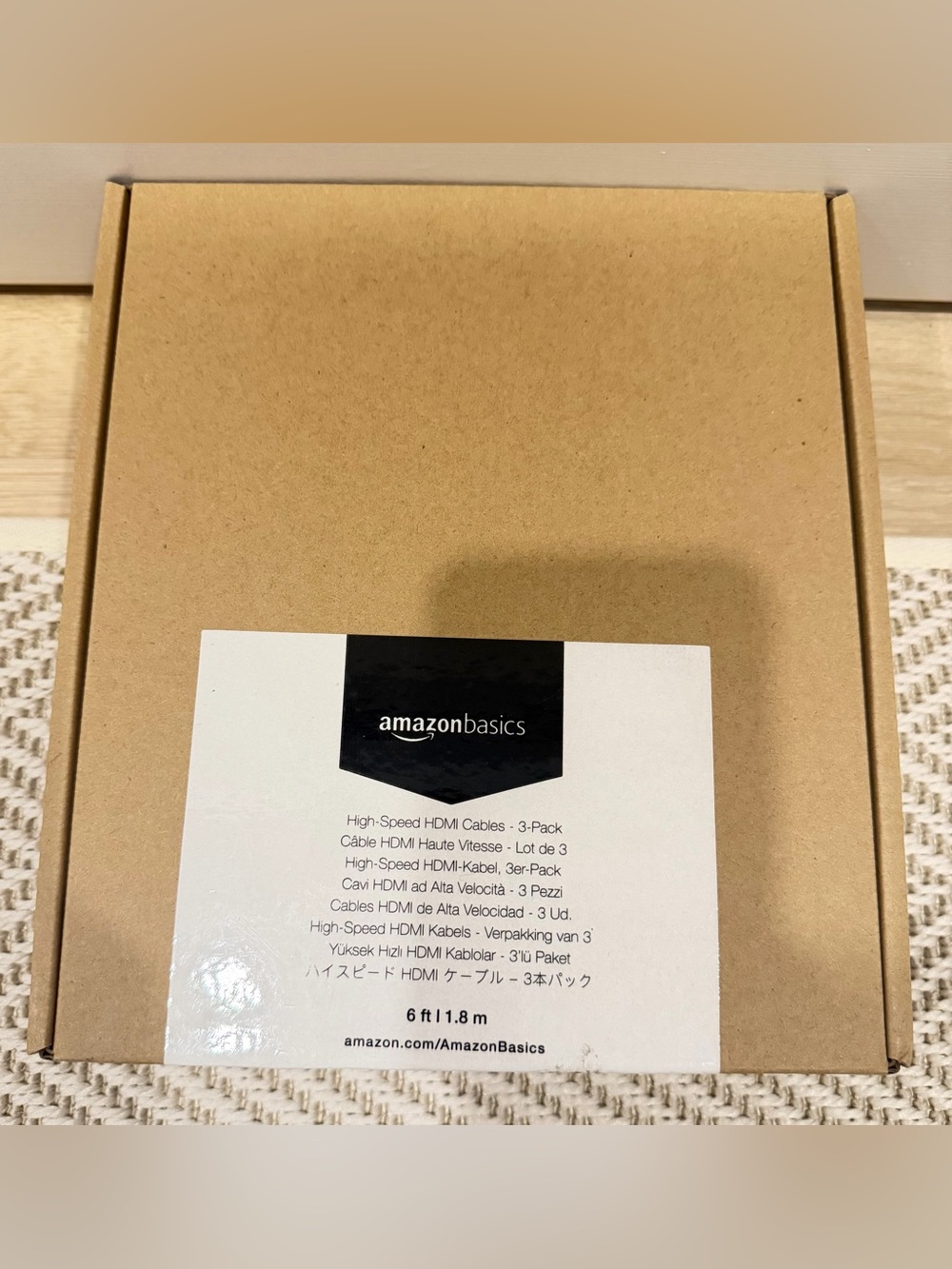 AmazonBasics High-Speed HDMI Cable 3-Pack - Brown Packaging